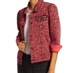 MOTHER denim jacket in orangey leopard!